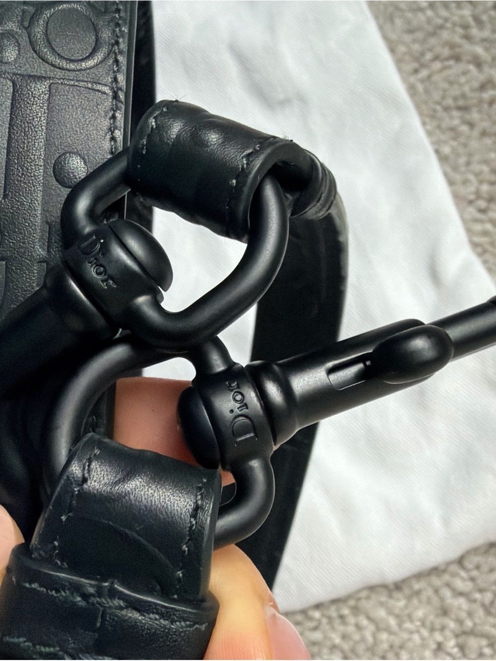 Christian Dior Saddle Bag in Black Dior Gravity Leather D 7 2023 NWT $5000 - Picture 6 of 12